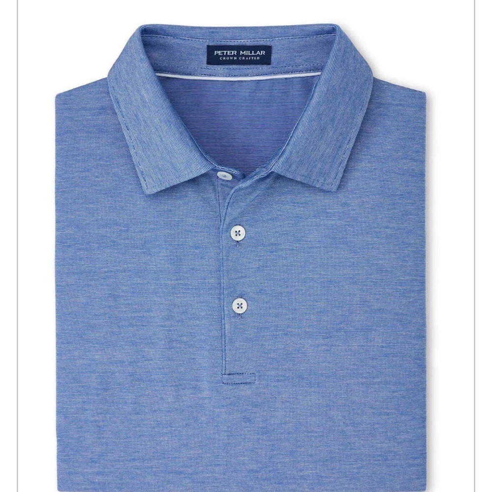 Peter Millar Classic Blue Stripe Polo Shirt